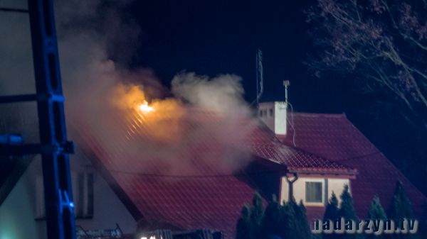 Pożar domu jednorodzinnego w Woli Krakowiańskiej
